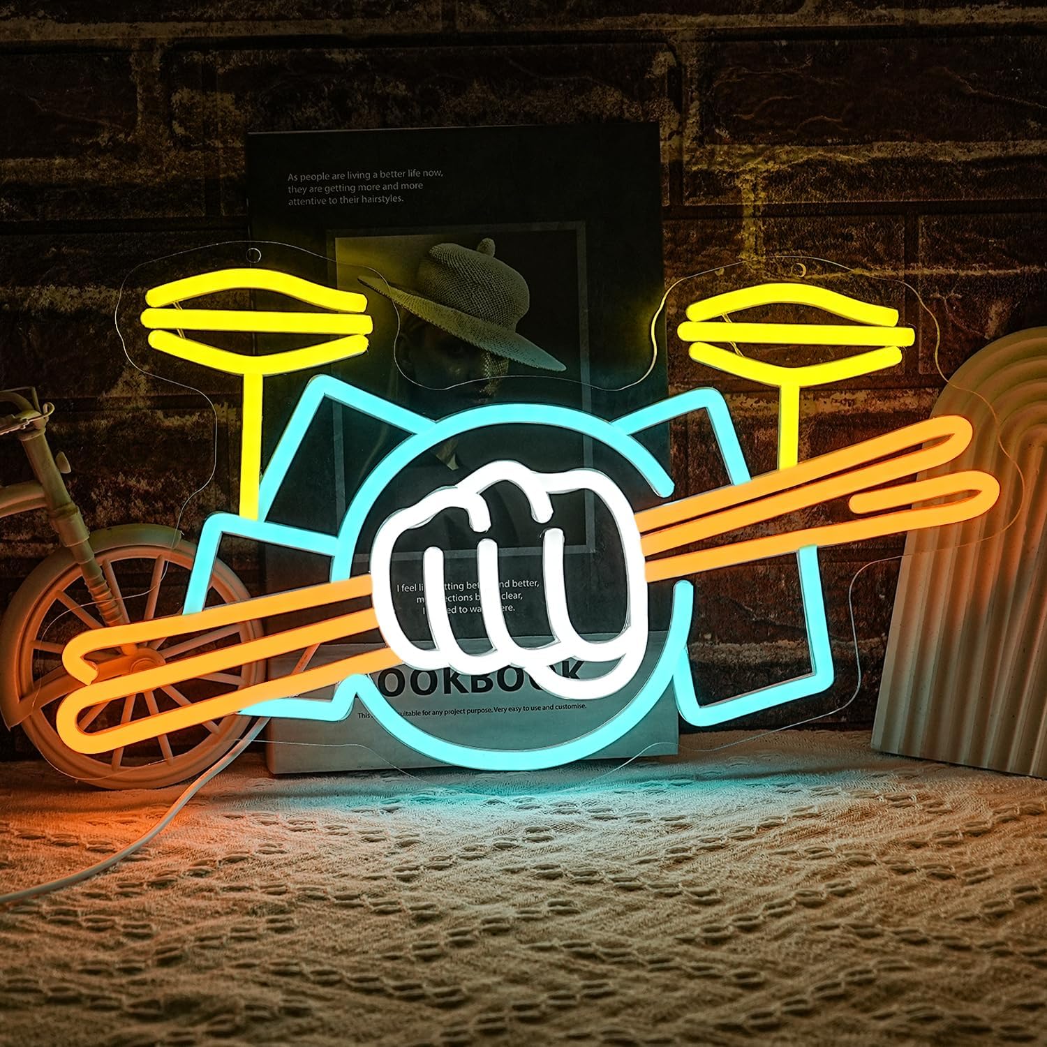 Musical Instrument ____ - Davul Seti Neon Tabela USB Güçlü