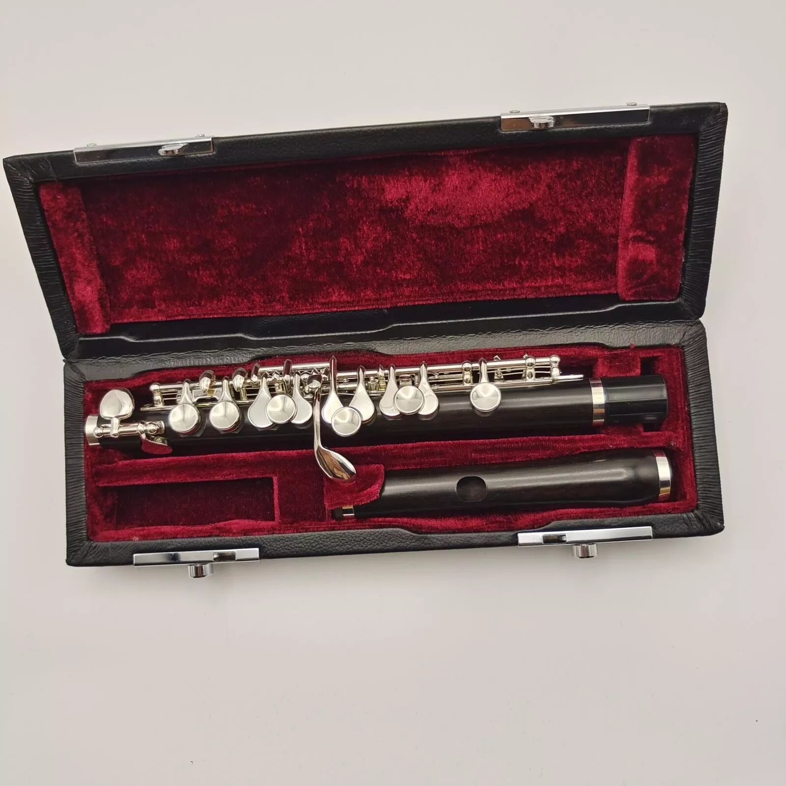 Musical Instrument Piccolo - Piccolo Kılıf C Tuşu Abanoz Gümüş