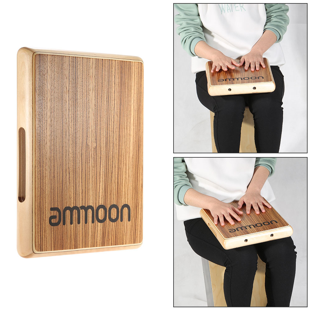 Cajon Musical Instrument - Kompakt Seyahat Cajon Düz El Davulu