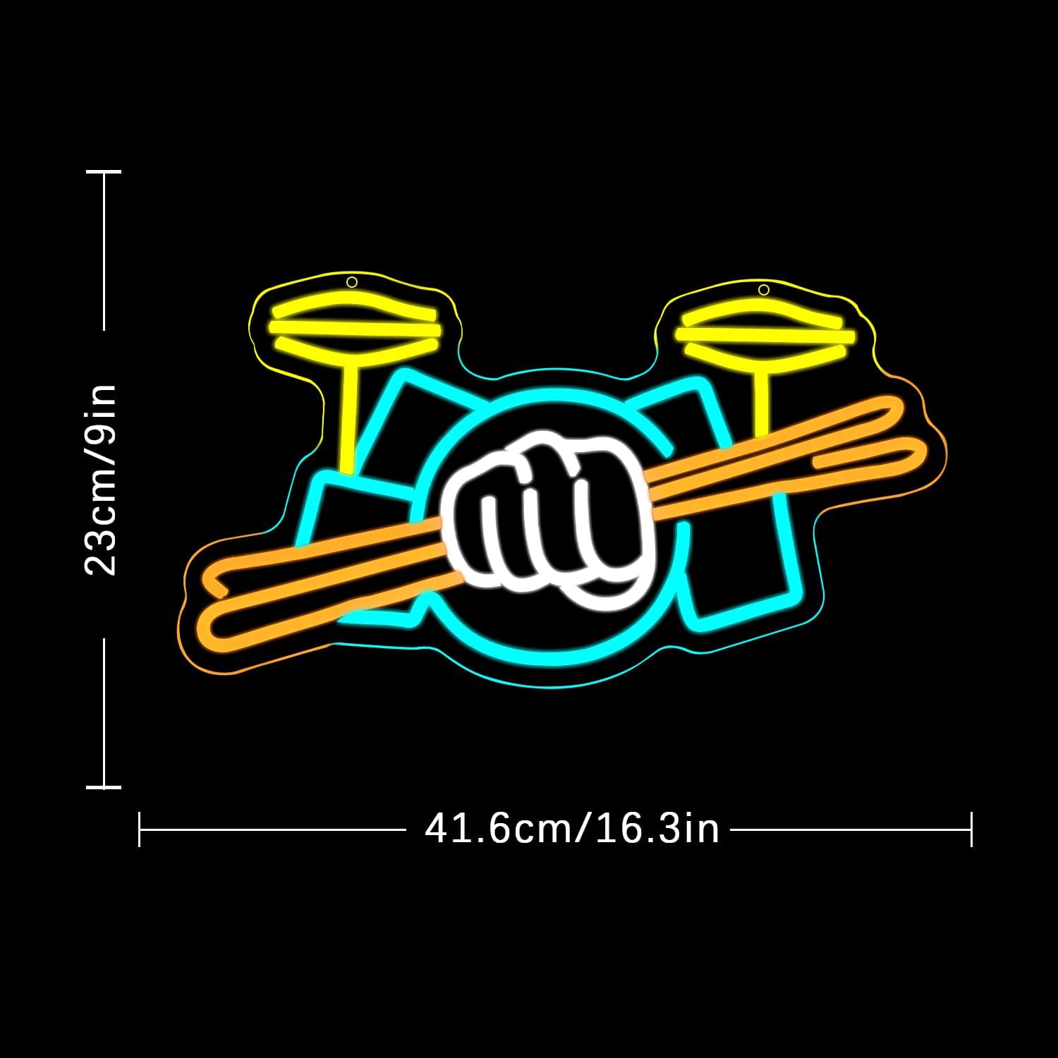Davul Seti Neon Tabela USB Güç - Musical Instrument ____ incelemesi ve fiyatı