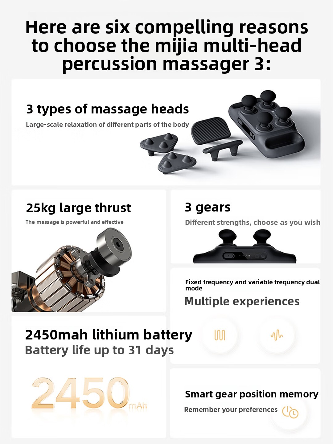 Mijia Çok Başlıklı Masaj Aleti - Vibraslap Percussion incelemesi ve fiyatı